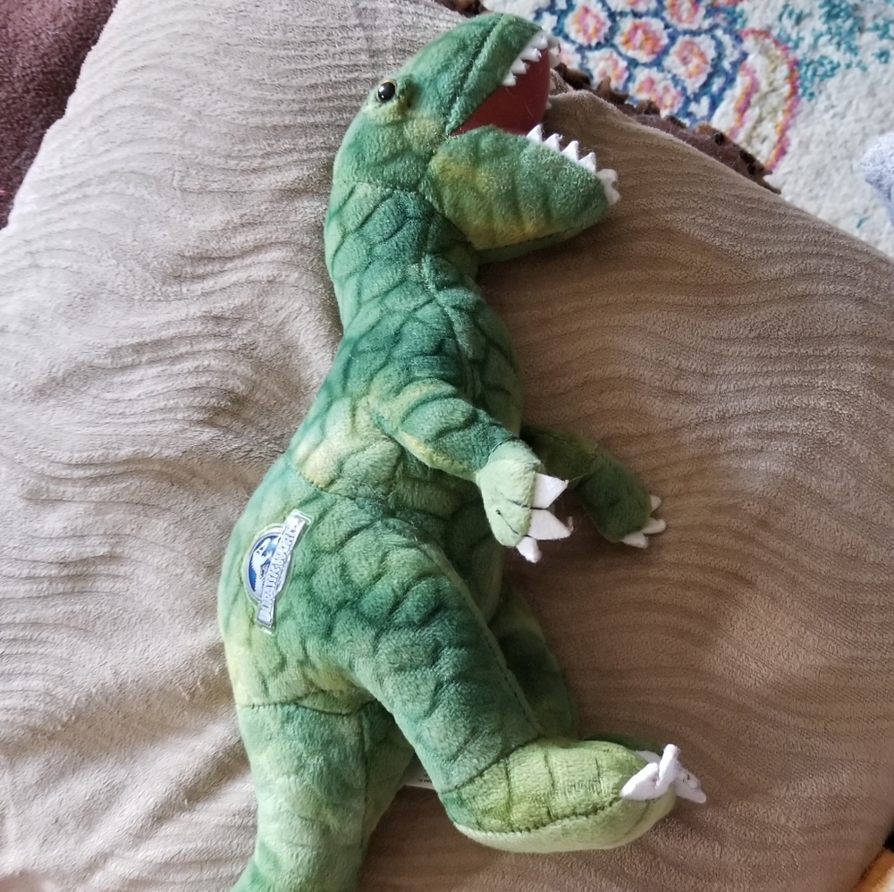 Jurassic World Green Velociraptor Dinosaur Plush Stuffed Animal Toy, 18"